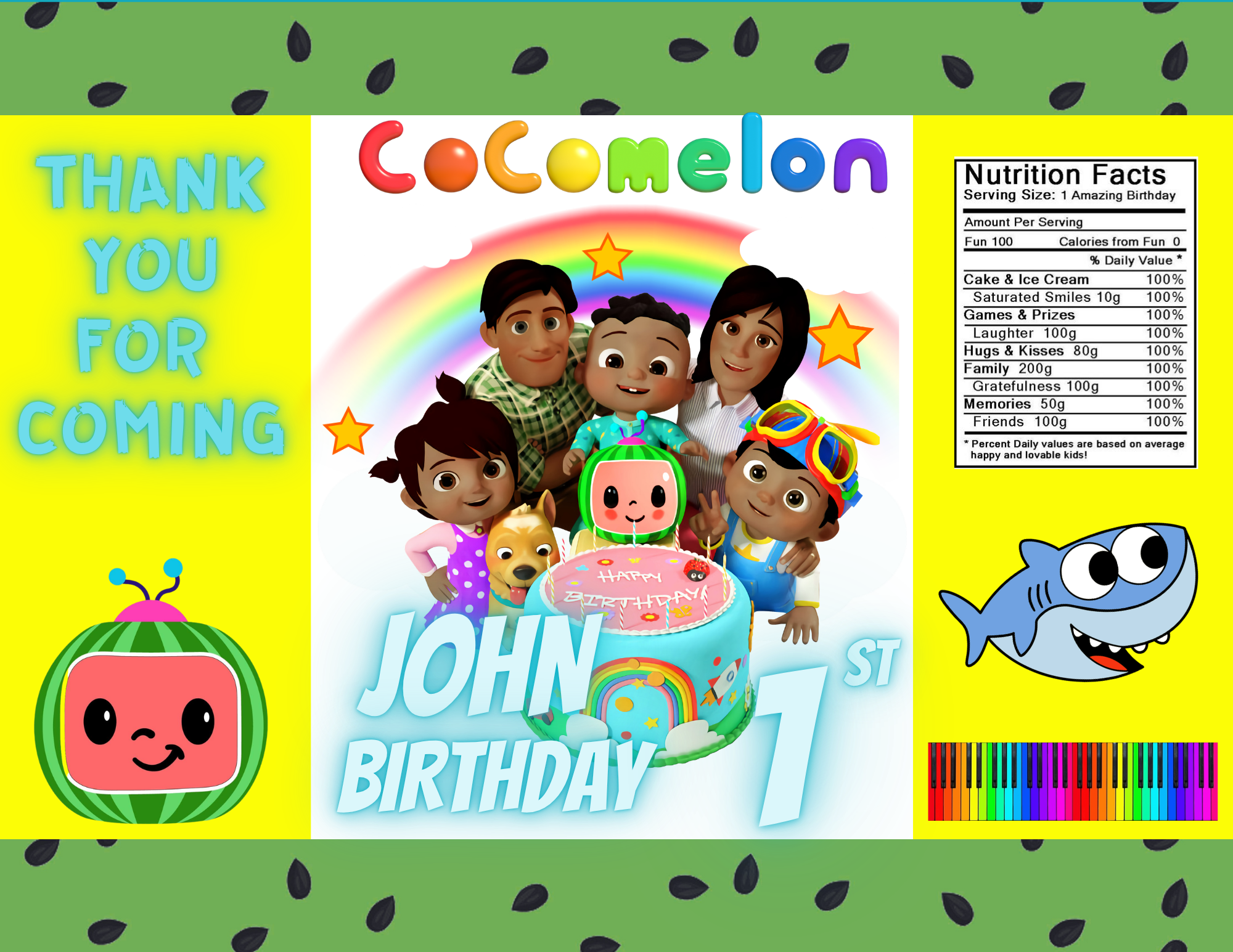 Cocomelon Party Favor Bundle
