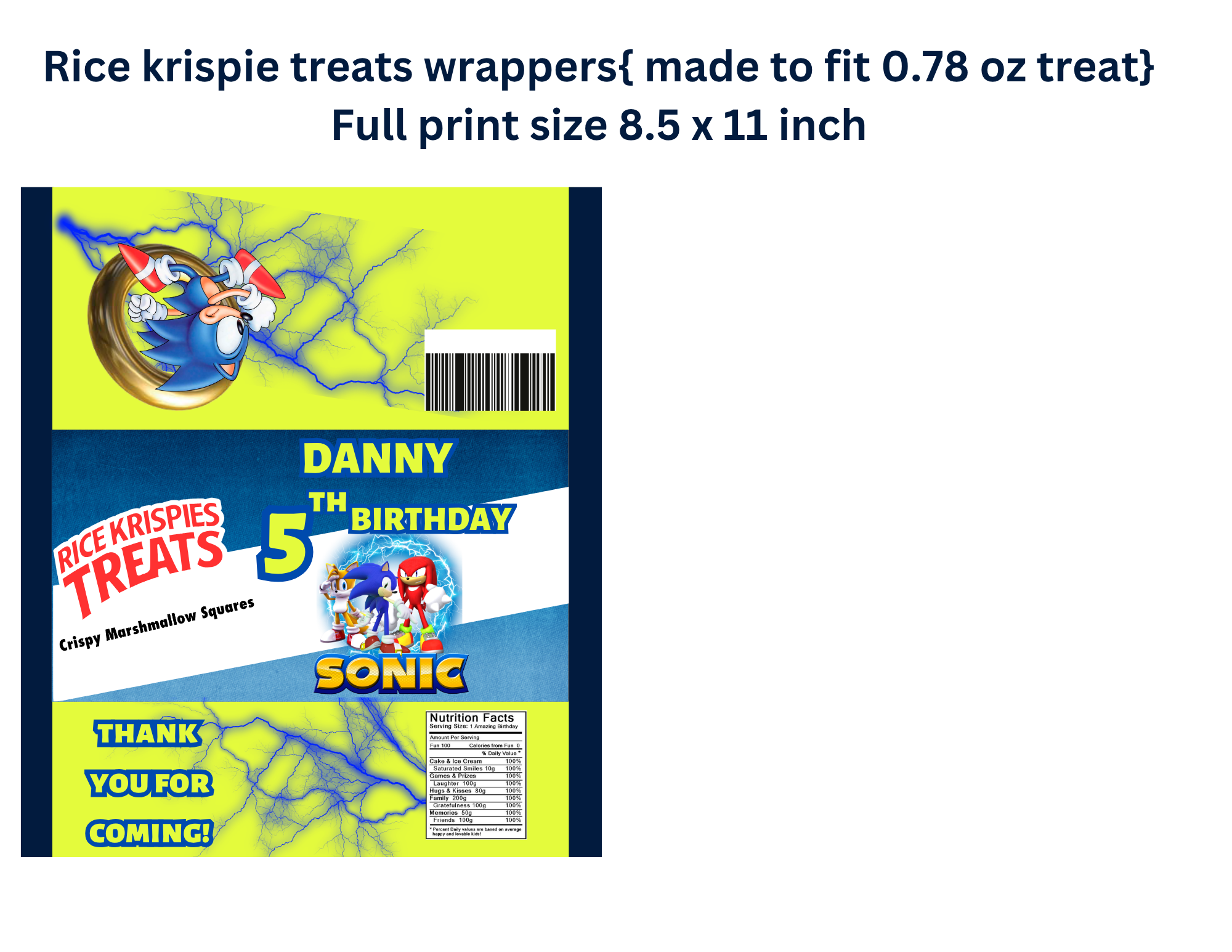 Sonic Party Favor Bundle