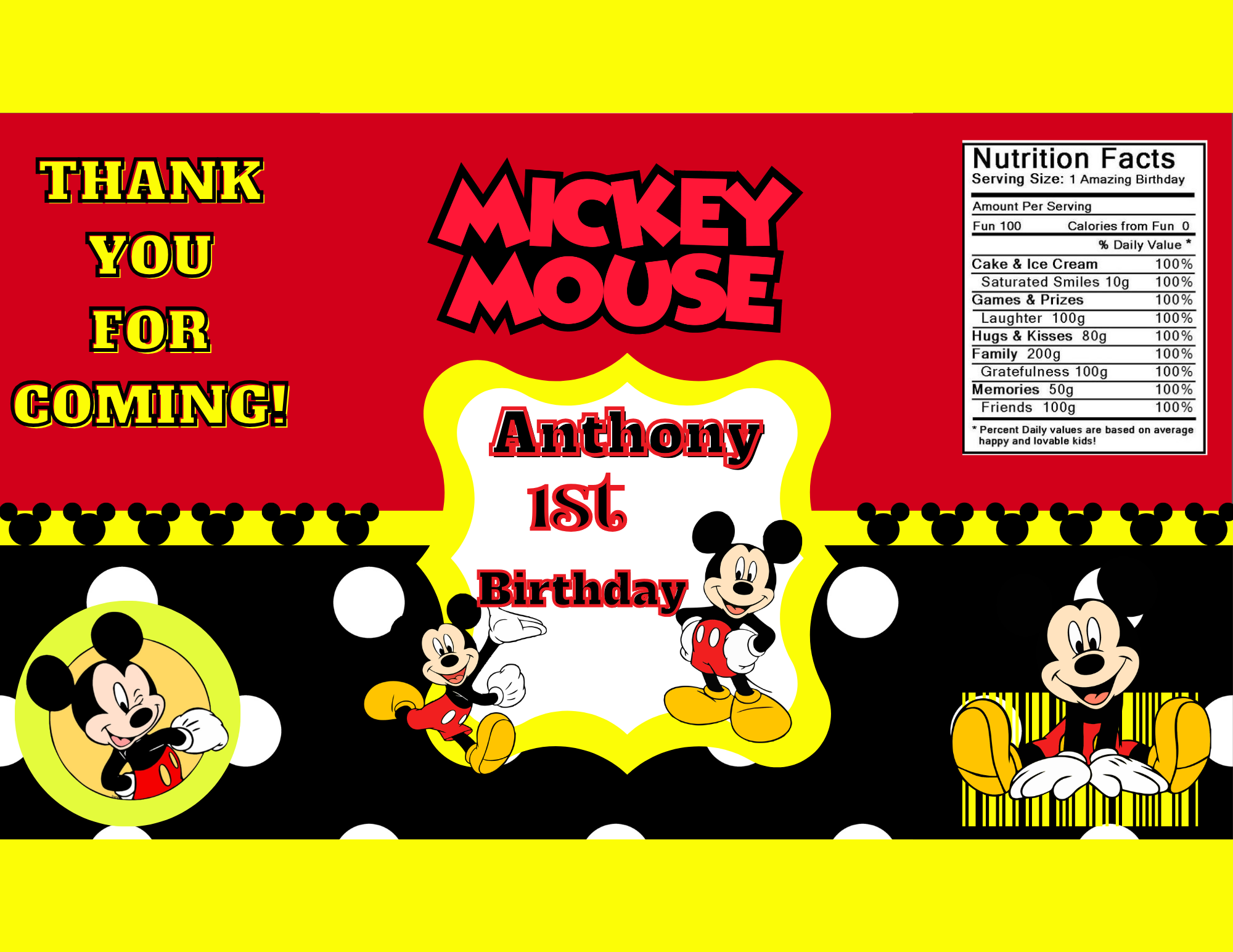 Mickey Mouse Party Favor Bundle