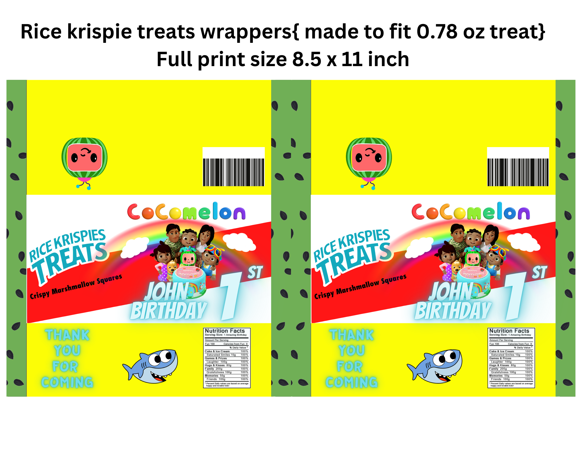 Cocomelon Party Favor Bundle