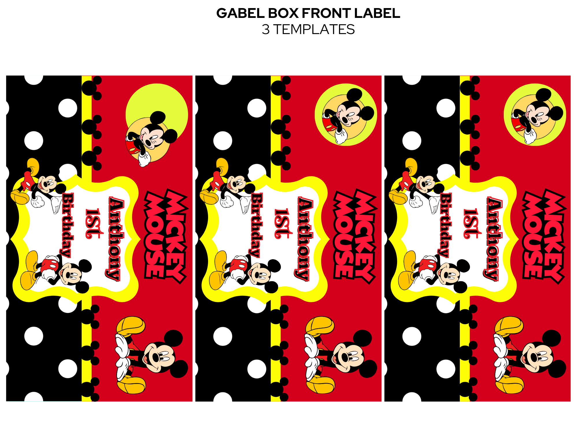 Mickey Mouse Party Favor Bundle