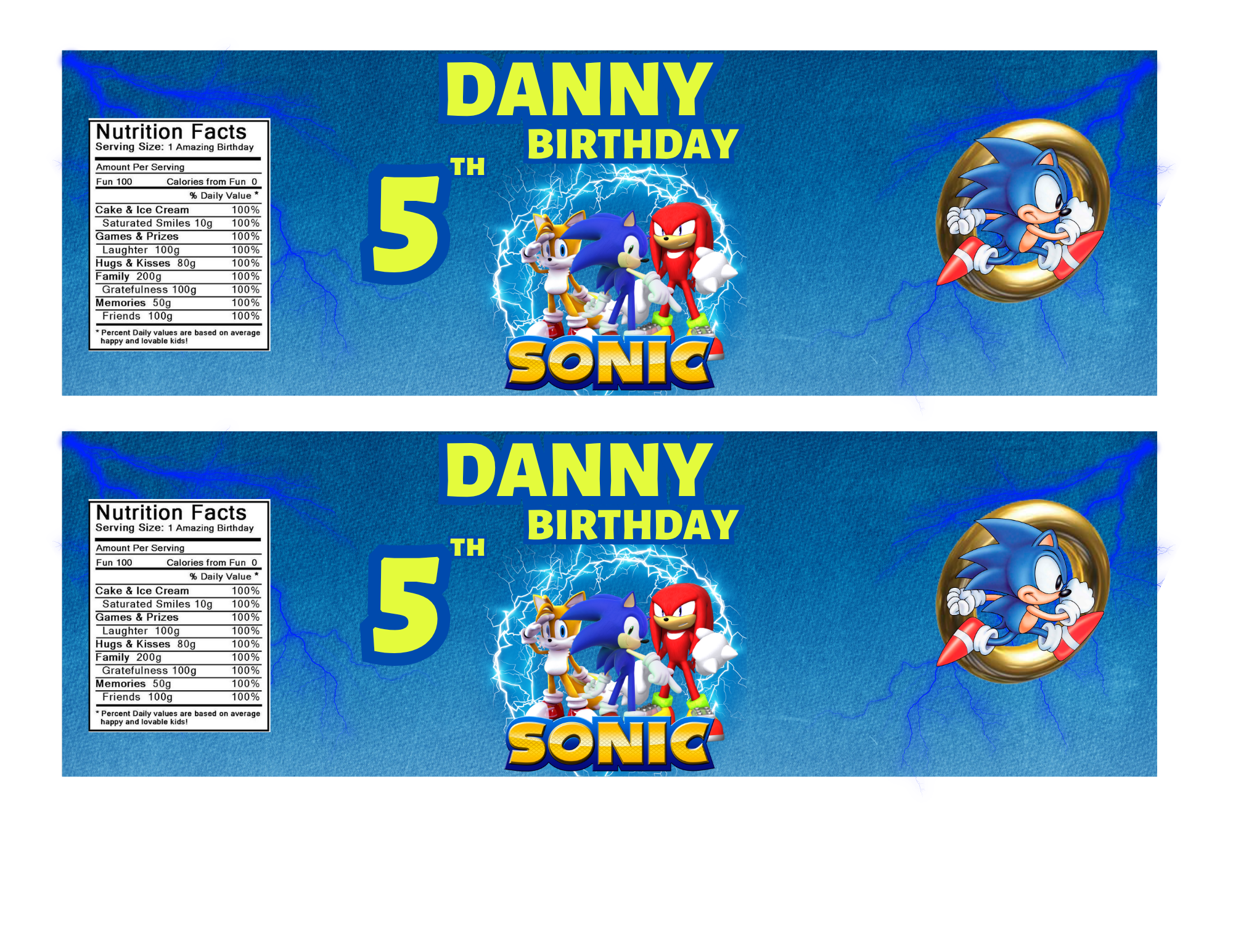 Sonic Party Favor Bundle