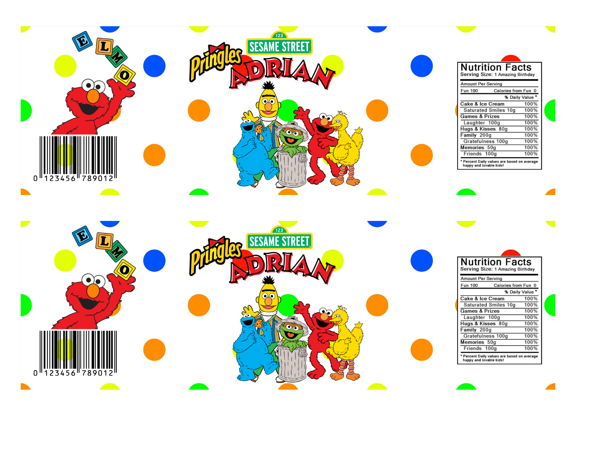 Sesame Street Party Favor Bundle