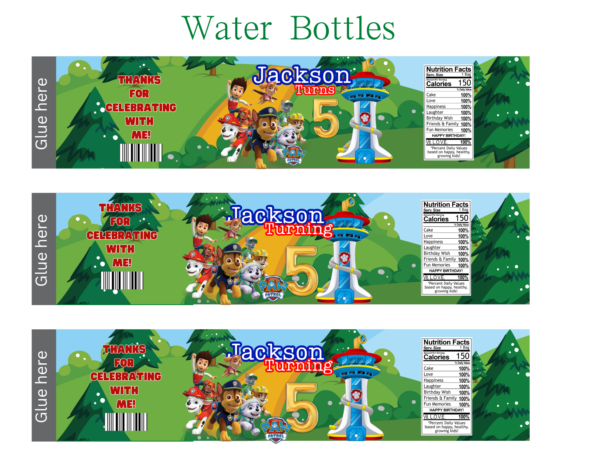 Paw Patrol Party Favor Bundle