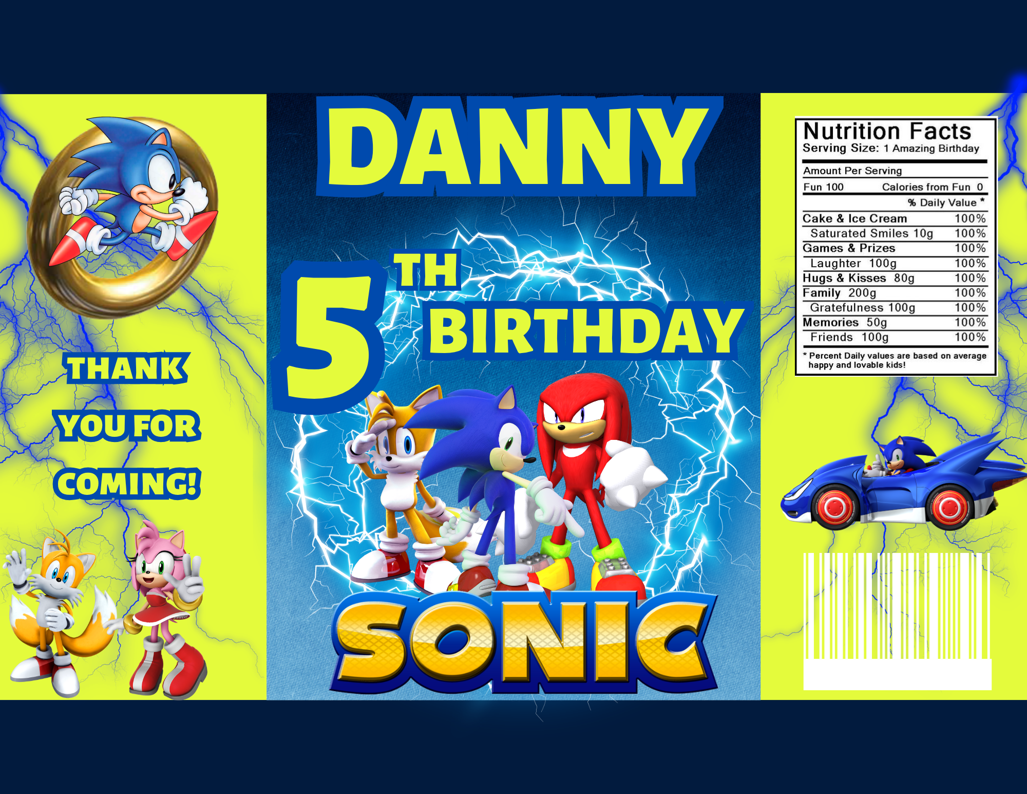 Sonic Party Favor Bundle