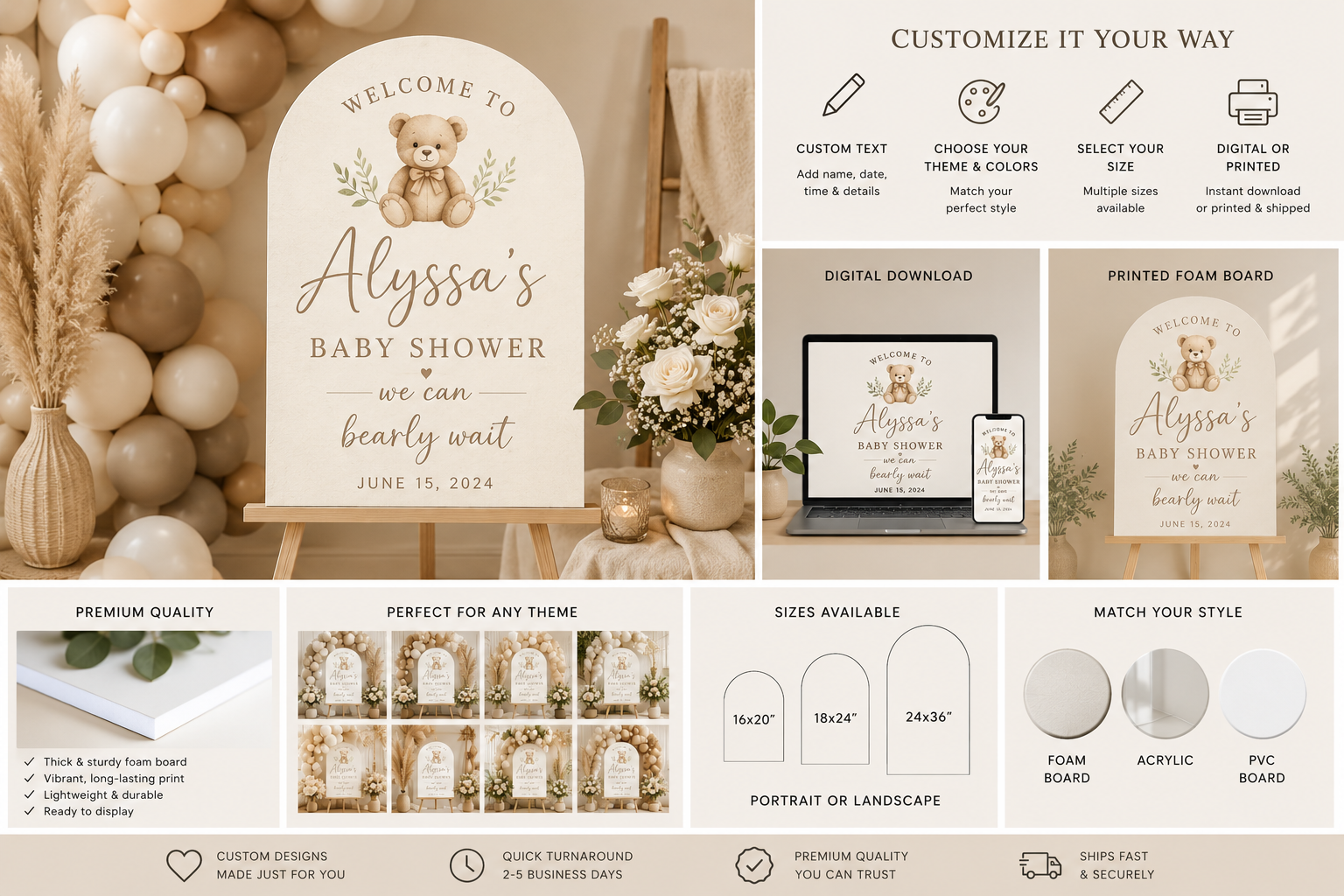 Baby Shower Welcome Sign