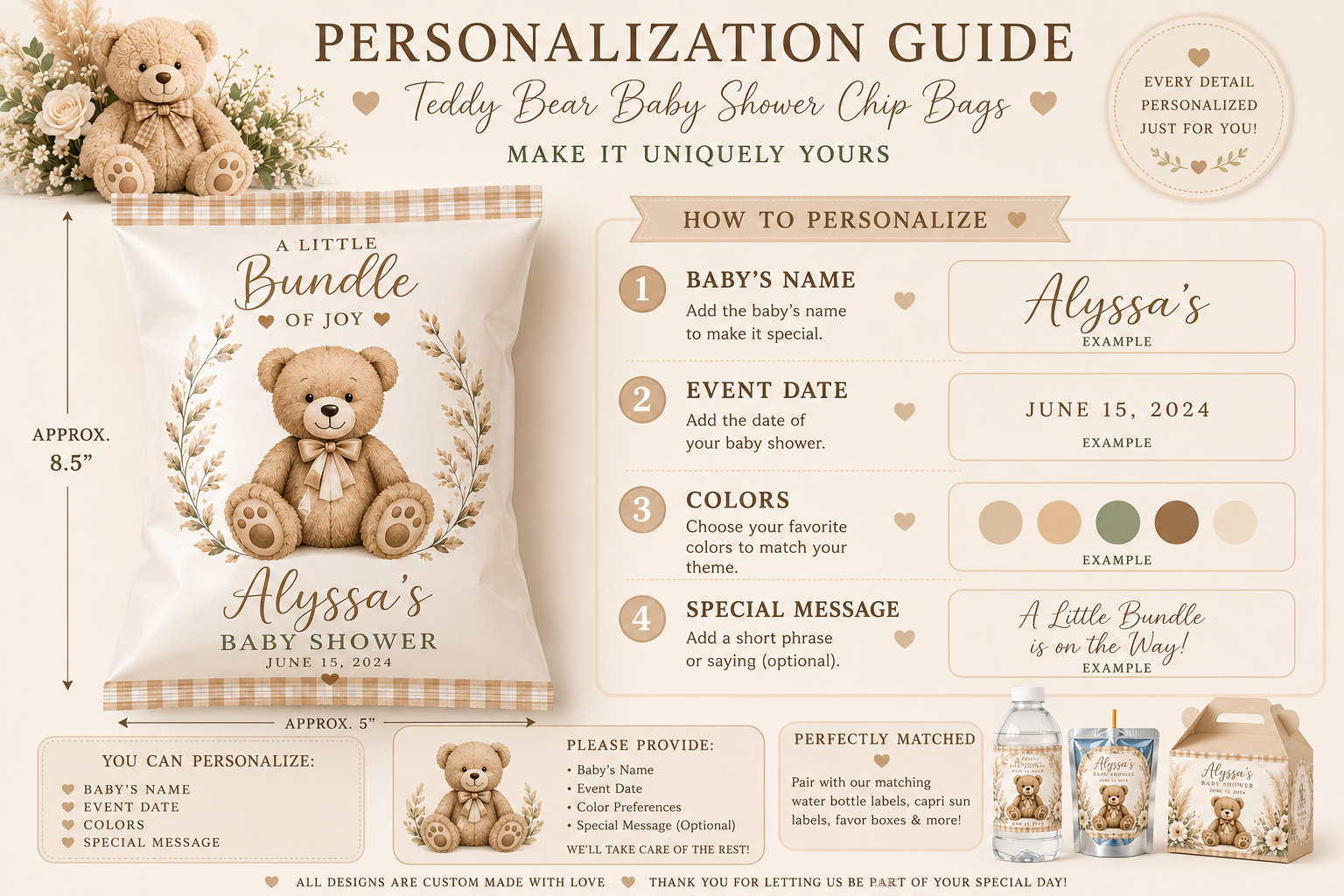 Baby Shower Chip Bags